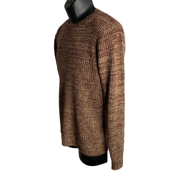 Royal Knights Black Label Handmade Knit Sweater L Maroon Red Marled Wool Blend - Picture 3 of 6